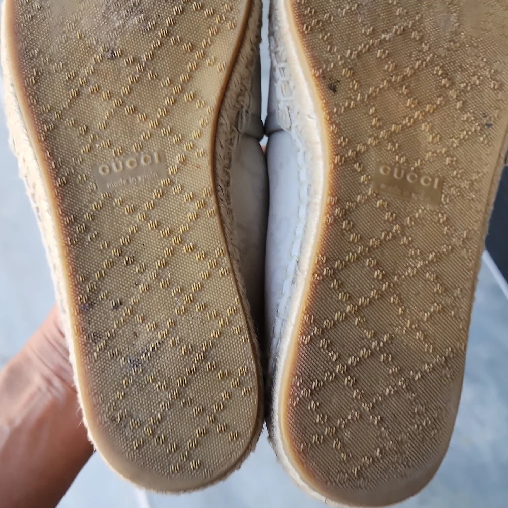 GUCCI GG Canvas And Leather Espadrilles